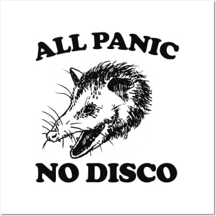 All Panic No Disco Opossum T-shirt - Unisex Tee -Opossum Meme Possum Cute Funny Posters and Art